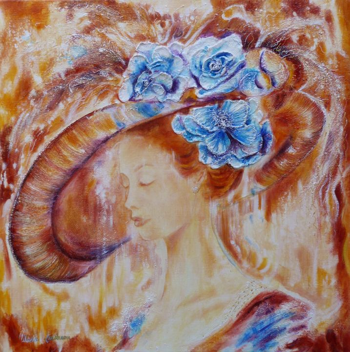 Painting titled "attente-mysterieuse…" by Marie Landreau, Original Artwork