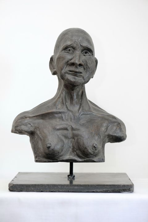 "old women" başlıklı Heykel Marie-Laure Bouchery (Ex Damas) tarafından, Orijinal sanat, Seramik