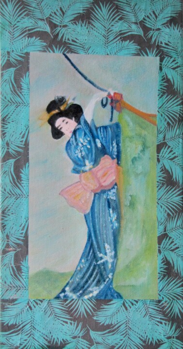 Pintura intitulada "KAYA" por Marie Laure Hamard, Obras de arte originais, Óleo Montado em Armação em madeira