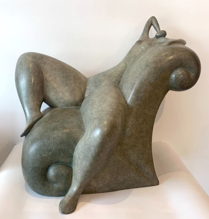 Sculpture intitulée "La Faux Faune de Ba…" par Marie-Madeleine Gautier, Œuvre d'art originale, Bronze