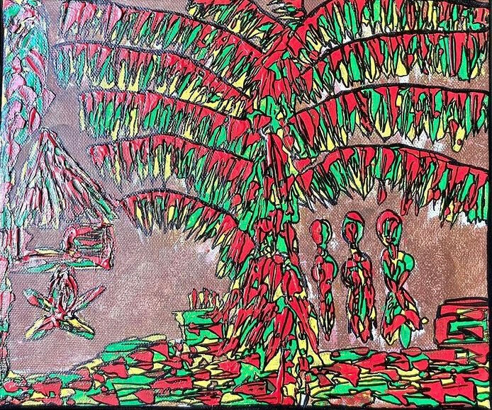 Peinture intitulée "Afrika" par Marie Mendonça (MC_Art), Œuvre d'art originale, Acrylique Monté sur Châssis en bois