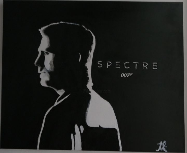 Pittura intitolato "James Bond - Spectre" da Ali'S, Opera d'arte originale, Gouache