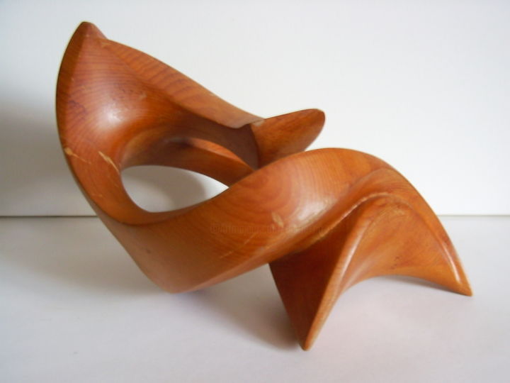 Sculpture intitulée "chèvre 4" par Marie-Noëlle Gagnan, Œuvre d'art originale, Bois