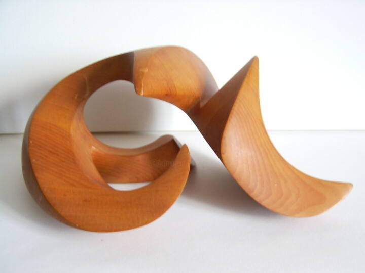 Sculpture titled "chèvre 3" by Marie-Noëlle Gagnan, Original Artwork, Wood