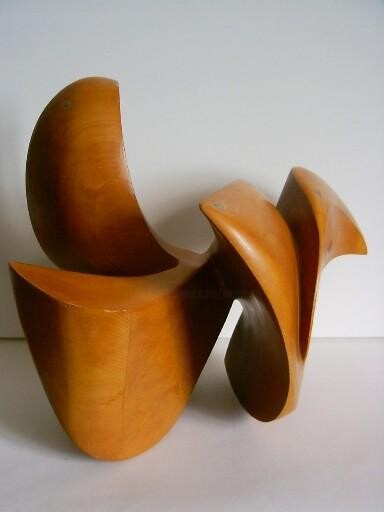Sculpture titled "cornes 3" by Marie-Noëlle Gagnan, Original Artwork