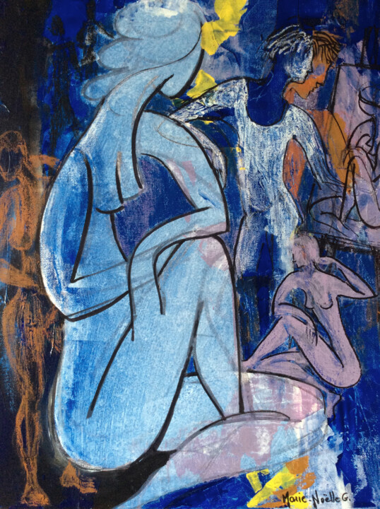 绘画 标题为“l'atelier” 由Marie-Noëlle Gagnan, 原创艺术品, 丙烯