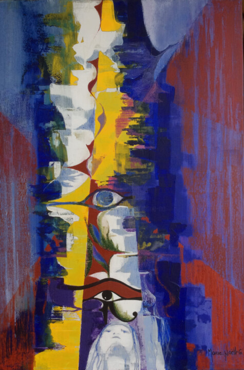 Painting titled "lueurs.jpg" by Marie-Noëlle Gagnan, Original Artwork, Acrylic