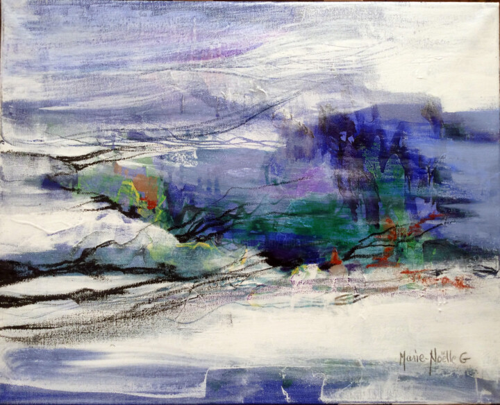 Painting titled "froidure" by Marie-Noëlle Gagnan, Original Artwork, Acrylic