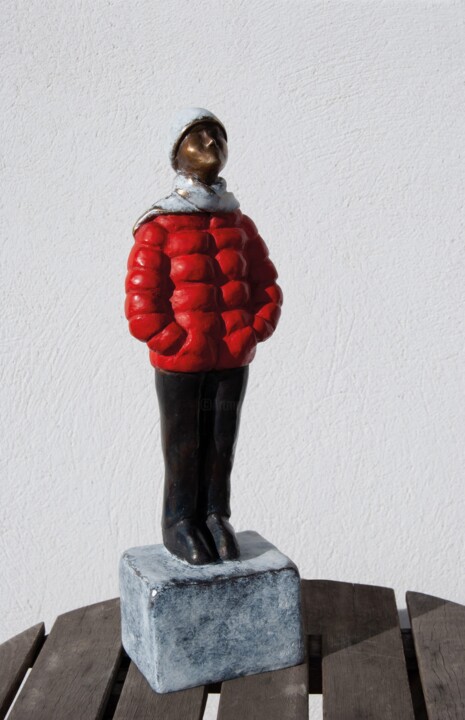 Sculpture titled "Hiver" by Marie-Noelle Ronayette, Original Artwork, Bronze