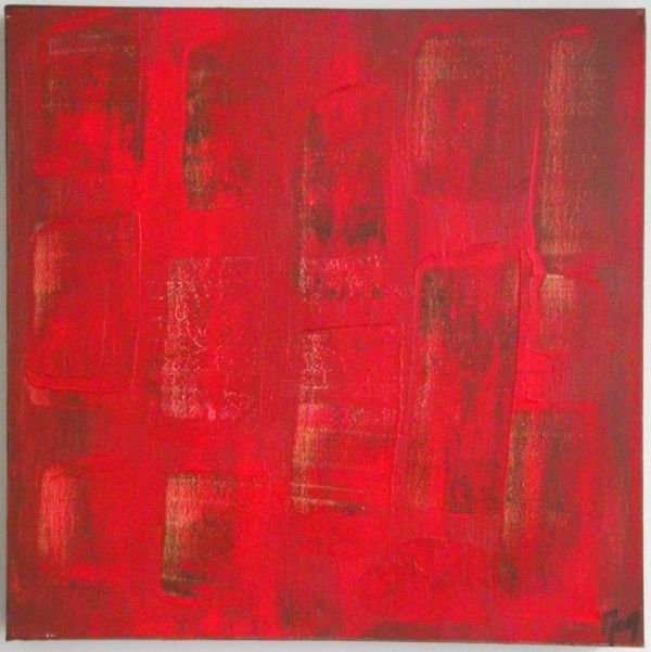 Painting titled "MUR INVERSE" by Marie-Odile Alba, Original Artwork, Acrylic