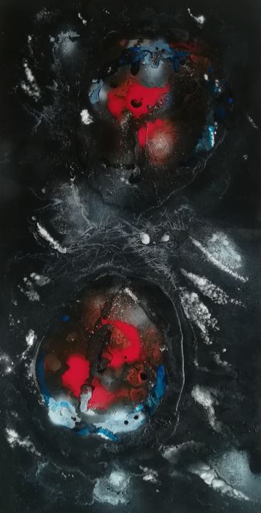 Peinture intitulée "Cellules" par Marie-Odile Alba, Œuvre d'art originale, Acrylique