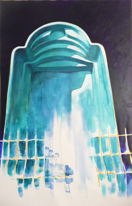 Painting titled "Monument IV" by Marie-Odile Ginies, Original Artwork, Acrylic
