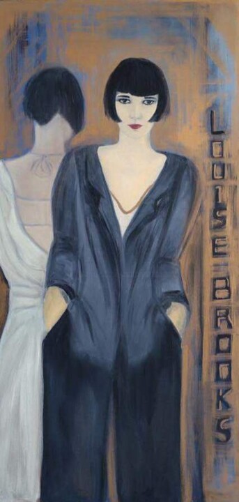 Pintura intitulada "Louise Brooks" por Marie Pascale Martins, Obras de arte originais, Óleo