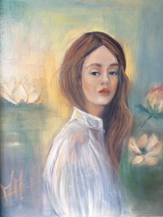 Painting titled "Nana" by Marie Pascale Martins, Original Artwork, Oil