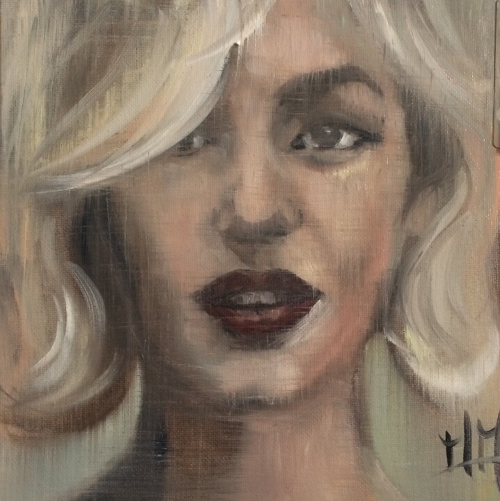 Painting titled "blonde" by Marie Pascale Martins, Original Artwork, Oil