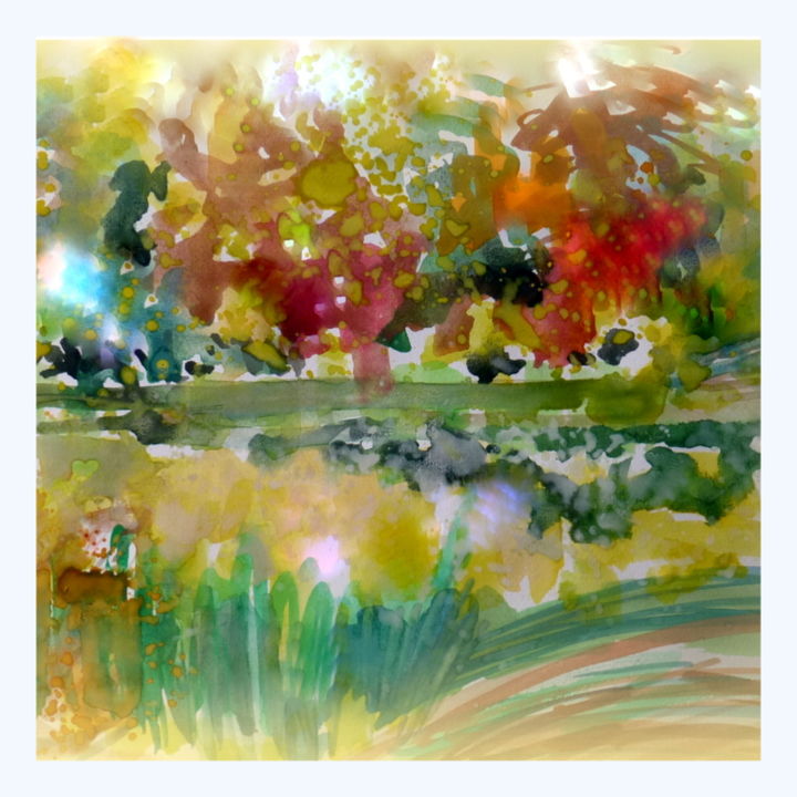 "Paysage d'automne…" başlıklı Tablo Marie Paule Barco Florit tarafından, Orijinal sanat