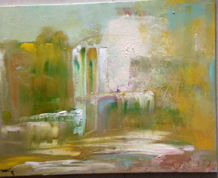 Painting titled "Falls" by Marie Rouach, Original Artwork