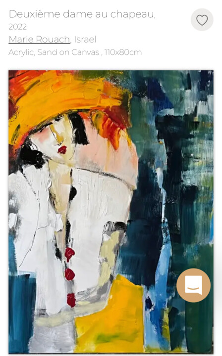 Painting titled "Deuxième dame au ch…" by Marie Rouach, Original Artwork, Acrylic Mounted on Wood Stretcher frame