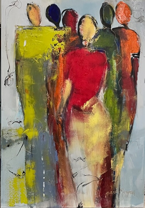 Peinture intitulée "Women abstract 2023" par Marie Rouach, Œuvre d'art originale, Acrylique Monté sur Châssis en bois