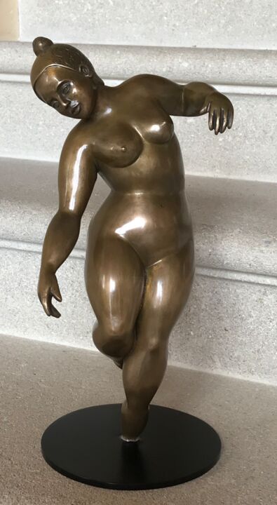 Скульптура под названием "Mathilde" - Marie Saksik, Подлинное произведение искусства, Бронза