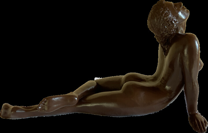 Скульптура под названием "Réjane" - Marie Saksik, Подлинное произведение искусства, Терракота