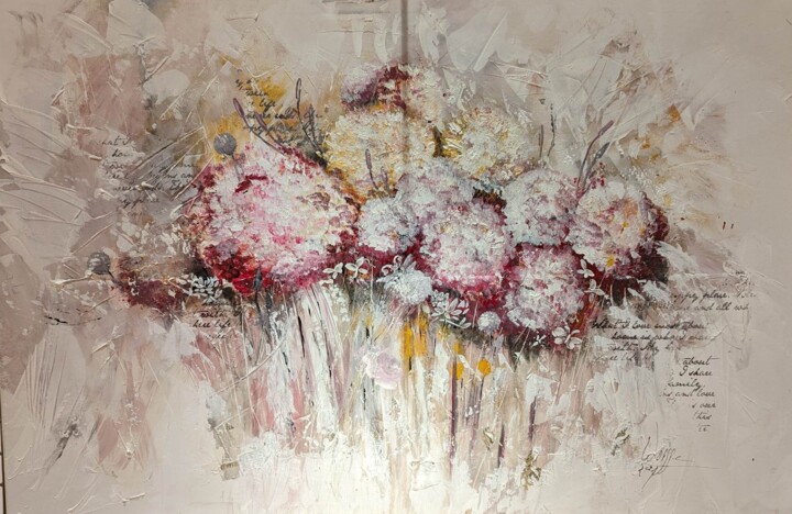 Painting titled "Les orchidées" by Marie Wolff, Original Artwork, Acrylic