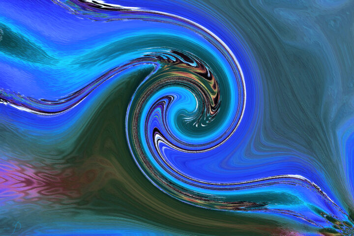 Photography titled "Thewave" by Marie-Ange Pagnon, Original Artwork, Manipulated Photography
