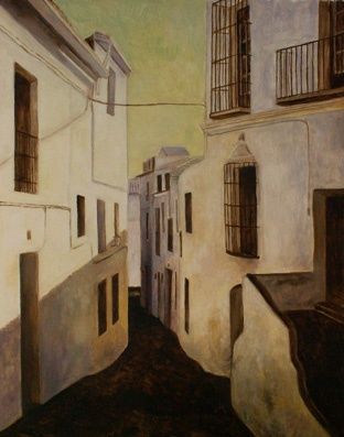 Painting titled "callecita" by Marie Ban, Original Artwork, Other