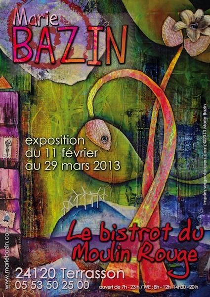 Détail : Un souffle de ville poissons, spirales, couleurs, collages, mixte, rêve, poésie, fantaisie, arbres,