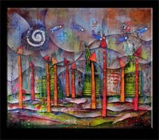 Danse lunaire au pied levé (2009) Peintures