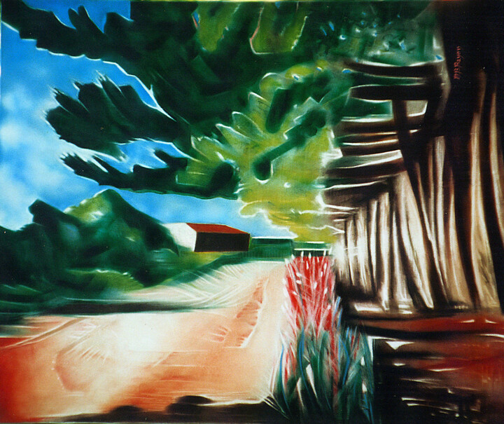 제목이 "Autre Sens"인 미술작품 Marie-Blanche Bayon로, 원작, 아크릴 나무 들것 프레임에 장착됨