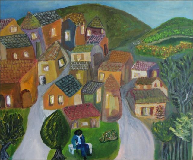 Peinture intitulée "Repos bien mérité" par Mariebo, Œuvre d'art originale,