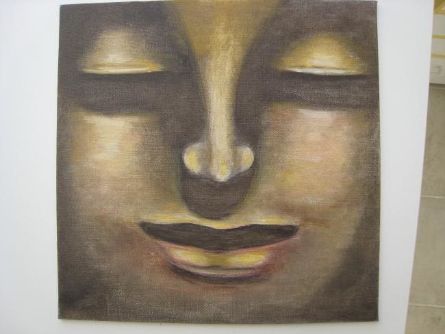 Painting titled "boudha" by Marie-Christine Cottarel, Original Artwork