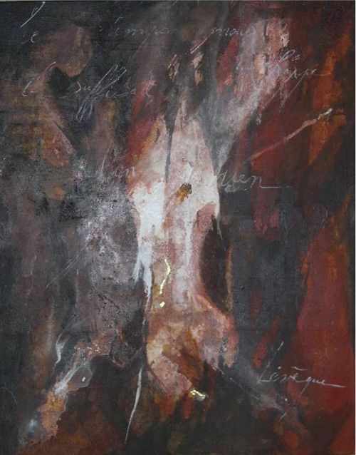 Painting titled "il suffisait d'un r…" by Marie-Pierre Lévêque, Original Artwork, Oil