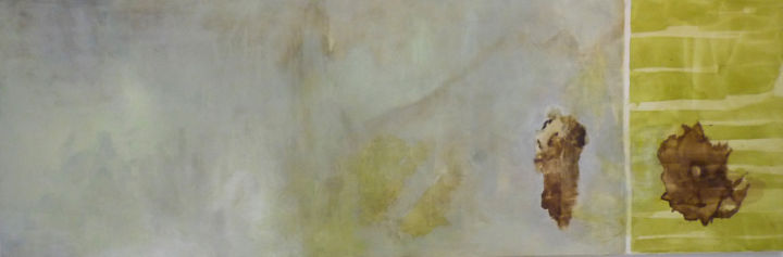 Peinture intitulée "traces-4-50-cm-x-15…" par Marie-Claire Touya, Œuvre d'art originale