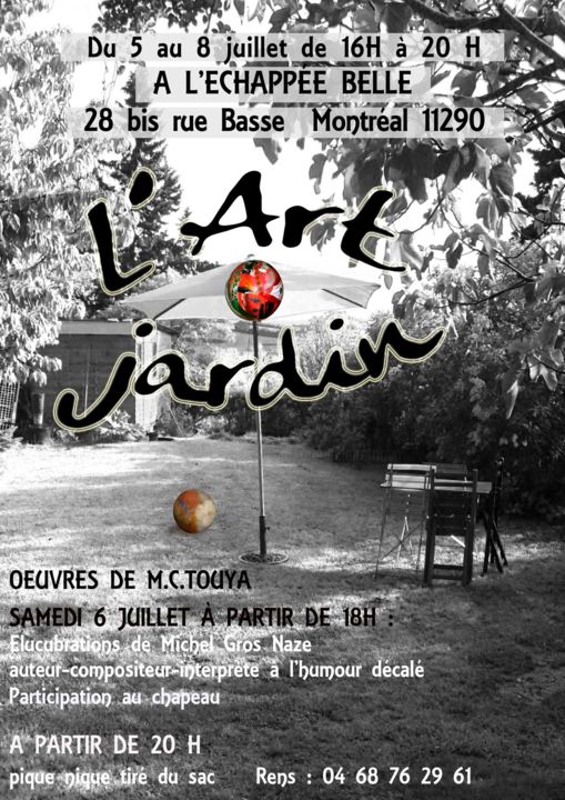 绘画 标题为“lart-au-jardin-dern…” 由Marie-Claire Touya, 原创艺术品