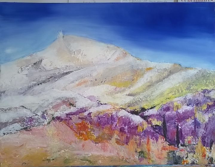 Peinture intitulée "2016-ventoux-au-cwp…" par Marie Claude Berthelin- Estrade, Œuvre d'art originale, Acrylique