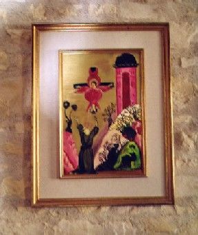 Painting titled "Fresque de Santa Ch…" by Marie Claude Ramain, Original Artwork