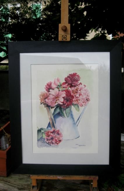 Painting titled "le bouquet" by Marie Claude Ramain, Original Artwork, Other