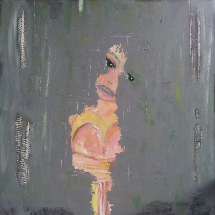 Painting titled "Tout disparaîtra..." by Marie-Claire Pozzobon, Original Artwork, Acrylic Mounted on Wood Stretcher frame