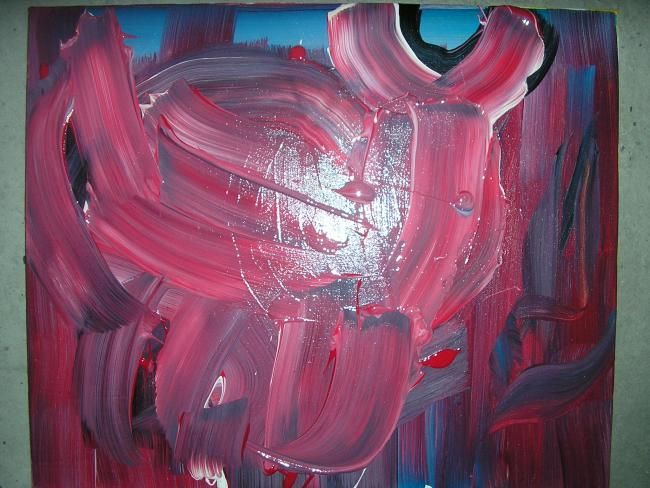 Peinture intitulée "taureau ro rose" par Mpi, Œuvre d'art originale