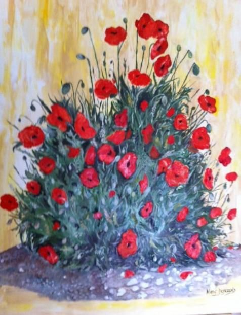 Painting titled "coquelicots.jpg" by L.Laemmer, Original Artwork
