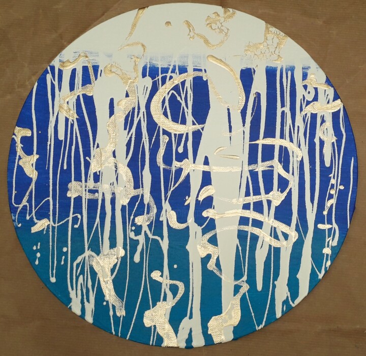 Peinture intitulée "Bleu n°21" par Marie Edmée Séguin, Œuvre d'art originale, Acrylique Monté sur Châssis en bois
