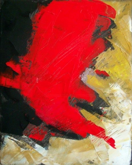 Peinture intitulée "Rouge" par Marie Edmée Séguin, Œuvre d'art originale