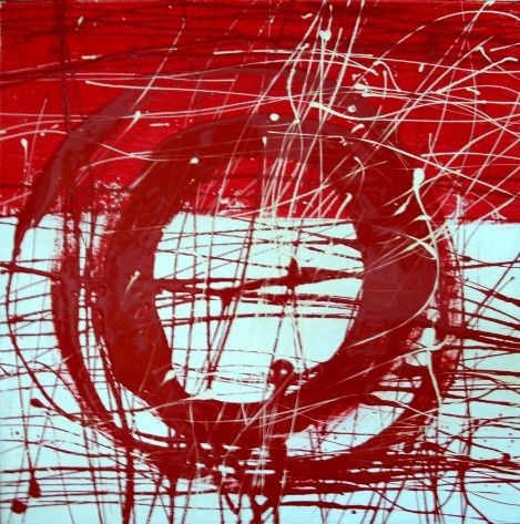 Pintura intitulada "Rêve rouge III" por Marie Edmée Séguin, Obras de arte originais, Acrílico