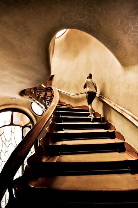 Fotografie getiteld "Stairs" door Marie Godichaud, Origineel Kunstwerk, Digitale fotografie