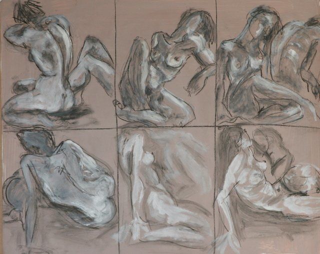 Pintura titulada "Nus" por Mariejose Lolmede, Obra de arte original, Oleo