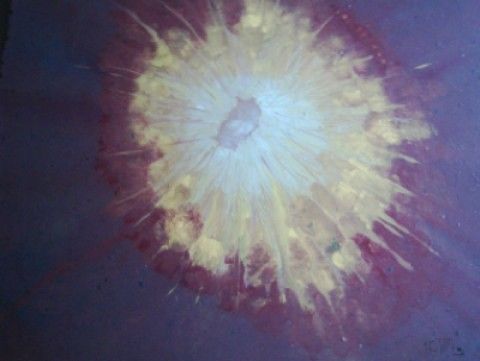 Painting titled "meduse" by Marie Santucci (Cattal), Original Artwork