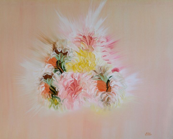 Painting titled "Invitation au bonhe…" by Marie-Laure Leymonie, Original Artwork, Oil