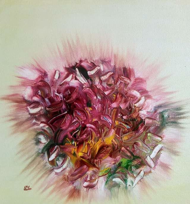 Peinture intitulée "Jardin secret 4" par Marie-Laure Leymonie, Œuvre d'art originale, Huile